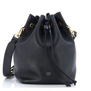 Fendi Mon Tresor Black Leather Bucket Bag